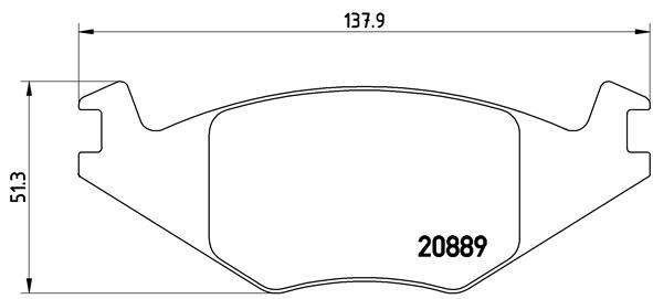 BREMBO Első fékbetét P85019_BREMBO