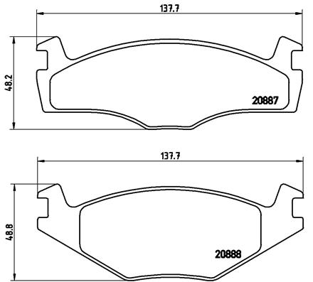 BREMBO Első fékbetét P85024_BREMBO