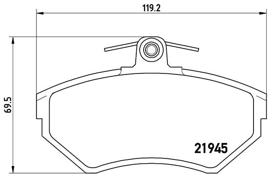 BREMBO Első fékbetét P85032_BREMBO