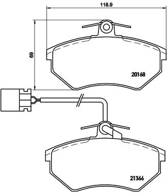 BREMBO Első fékbetét P85034_BREMBO