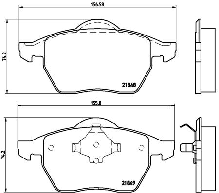 BREMBO Első fékbetét P85039_BREMBO