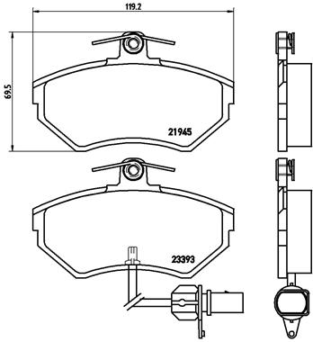 BREMBO Első fékbetét P85044_BREMBO