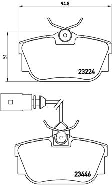 BREMBO Hátsó fékbetét P85046_BREMBO