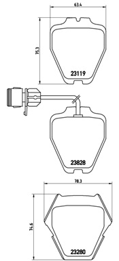 BREMBO Első fékbetét P85054_BREMBO