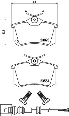 BREMBO Hátsó fékbetét P85066_BREMBO