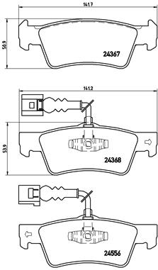 BREMBO Hátsó fékbetét P85068_BREMBO