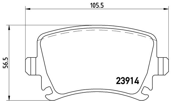 BREMBO P85073_BREMBO Hátsó fékbetét