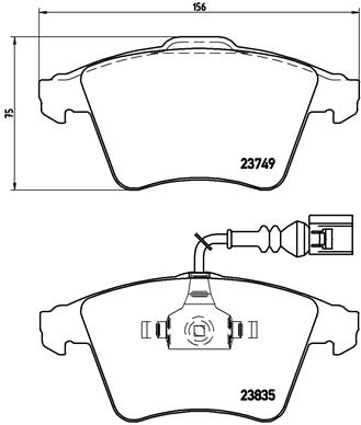 BREMBO Első fékbetét P85090_BREMBO