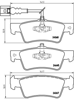 BREMBO Hátsó fékbetét P85091_BREMBO