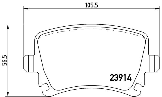 BREMBO Hátsó fékbetét P85095_BREMBO