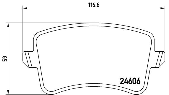 BREMBO P85099_BREMBO Hátsó fékbetét