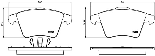 BREMBO Első fékbetét P85106_BREMBO