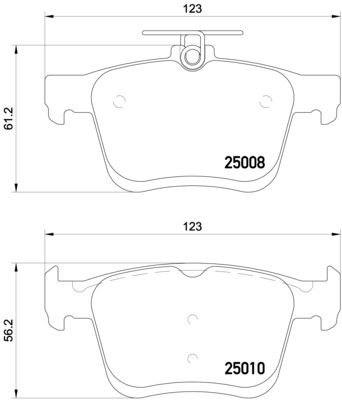 BREMBO Fékbetét, mind P85125E_BREMBO