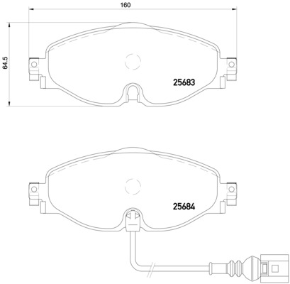 BREMBO Első fékbetét P85126_BREMBO