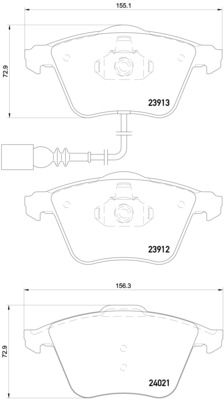 BREMBO Első fékbetét P85129_BREMBO