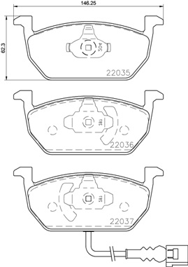 BREMBO Első fékbetét P85137_BREMBO