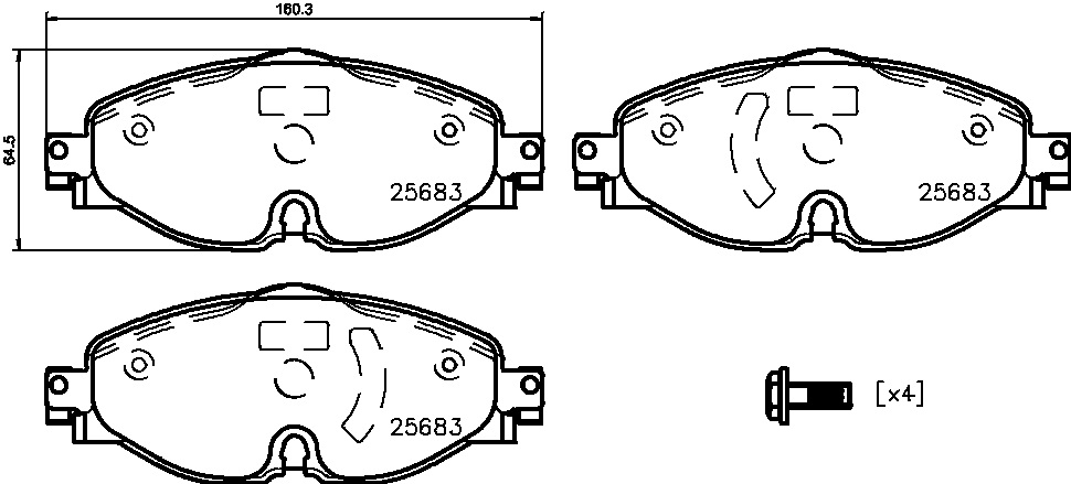 BREMBO Fékbetét, mind P85147E_BREMBO