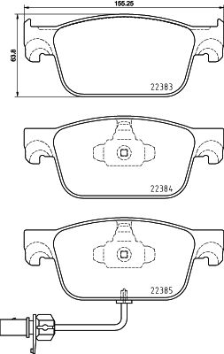 BREMBO Első fékbetét P85153_BREMBO