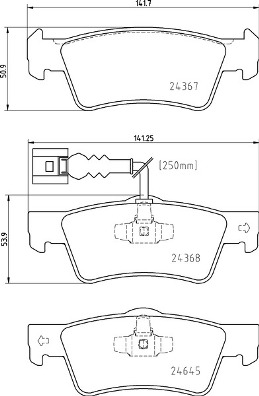 BREMBO Fékbetét, mind P85163_BREMBO