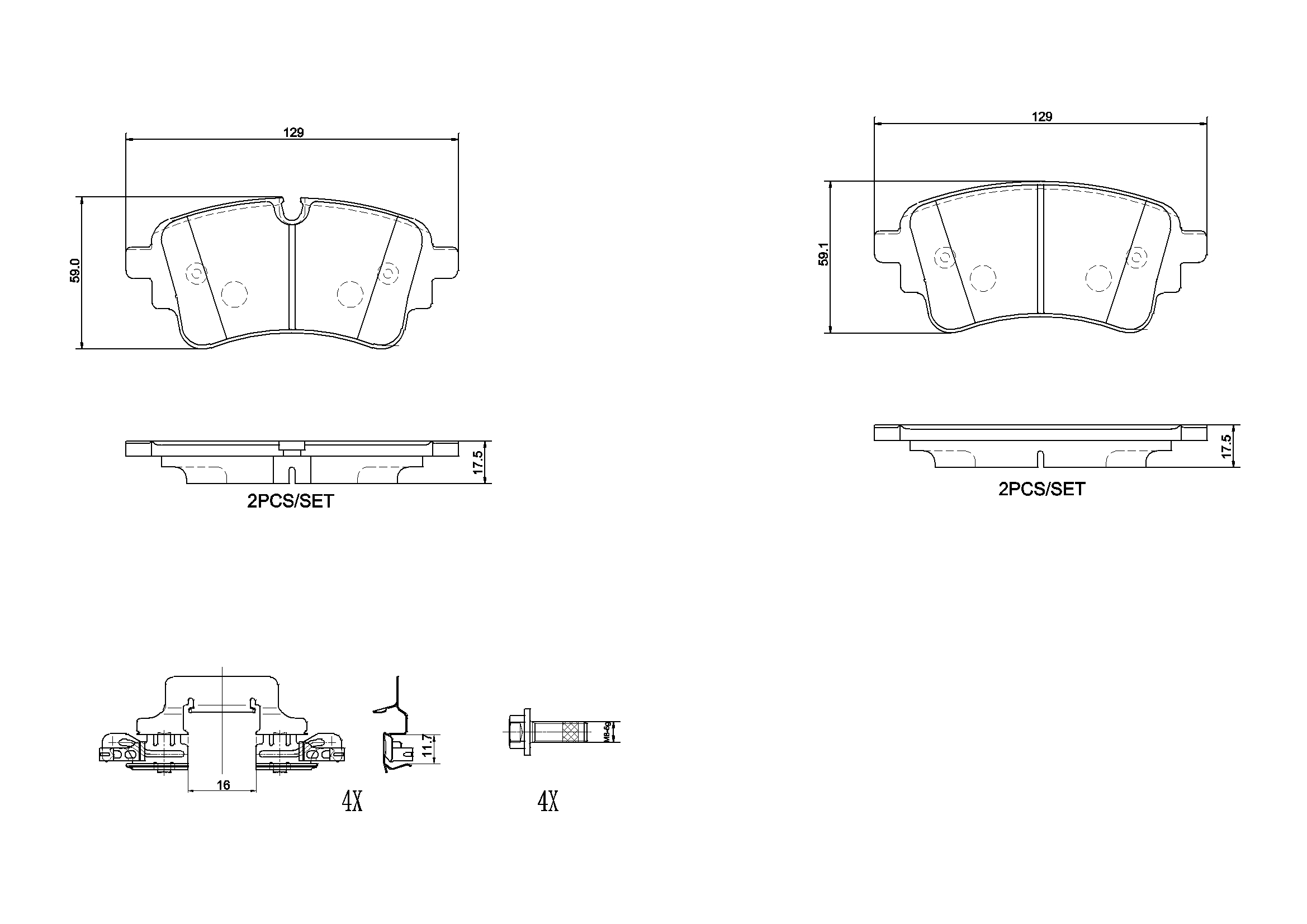 BREMBO Fékbetét, mind P85186_BREMBO