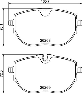 BREMBO Fékbetét, mind P85187_BREMBO