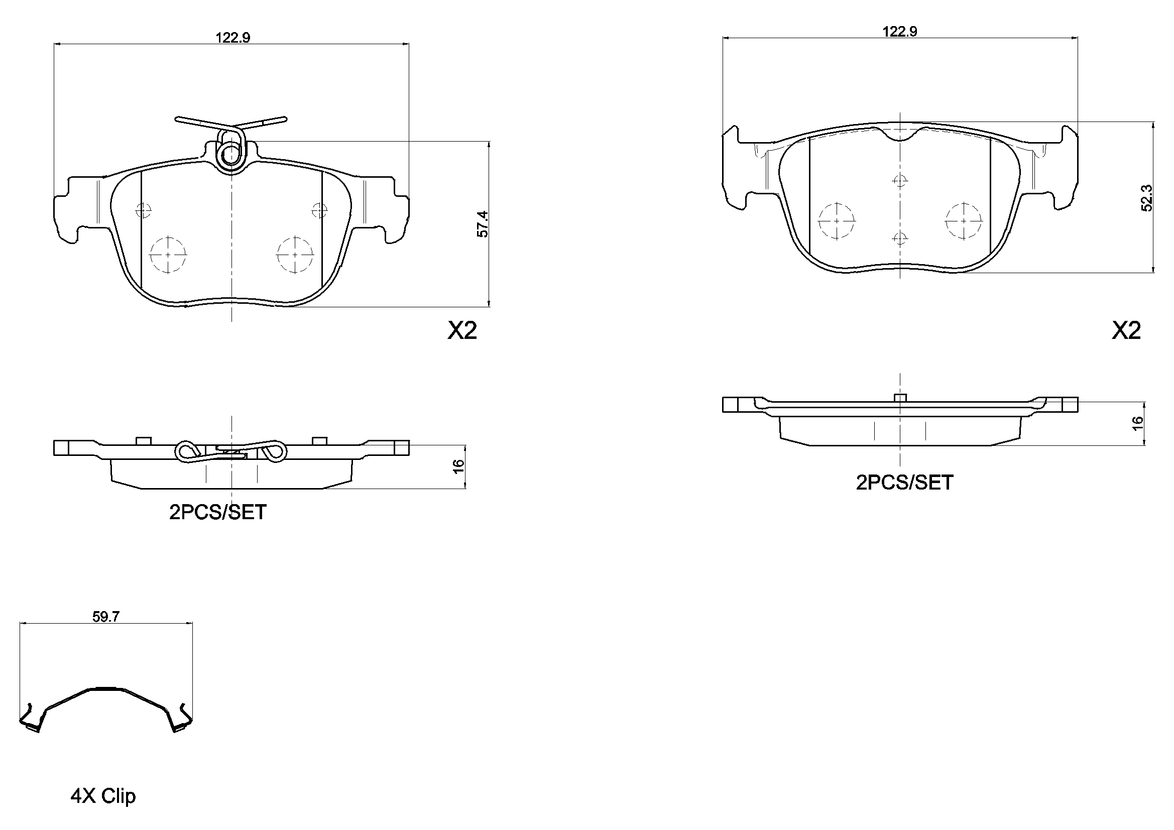 BREMBO Hátsó fékbetét P85189_BREMBO