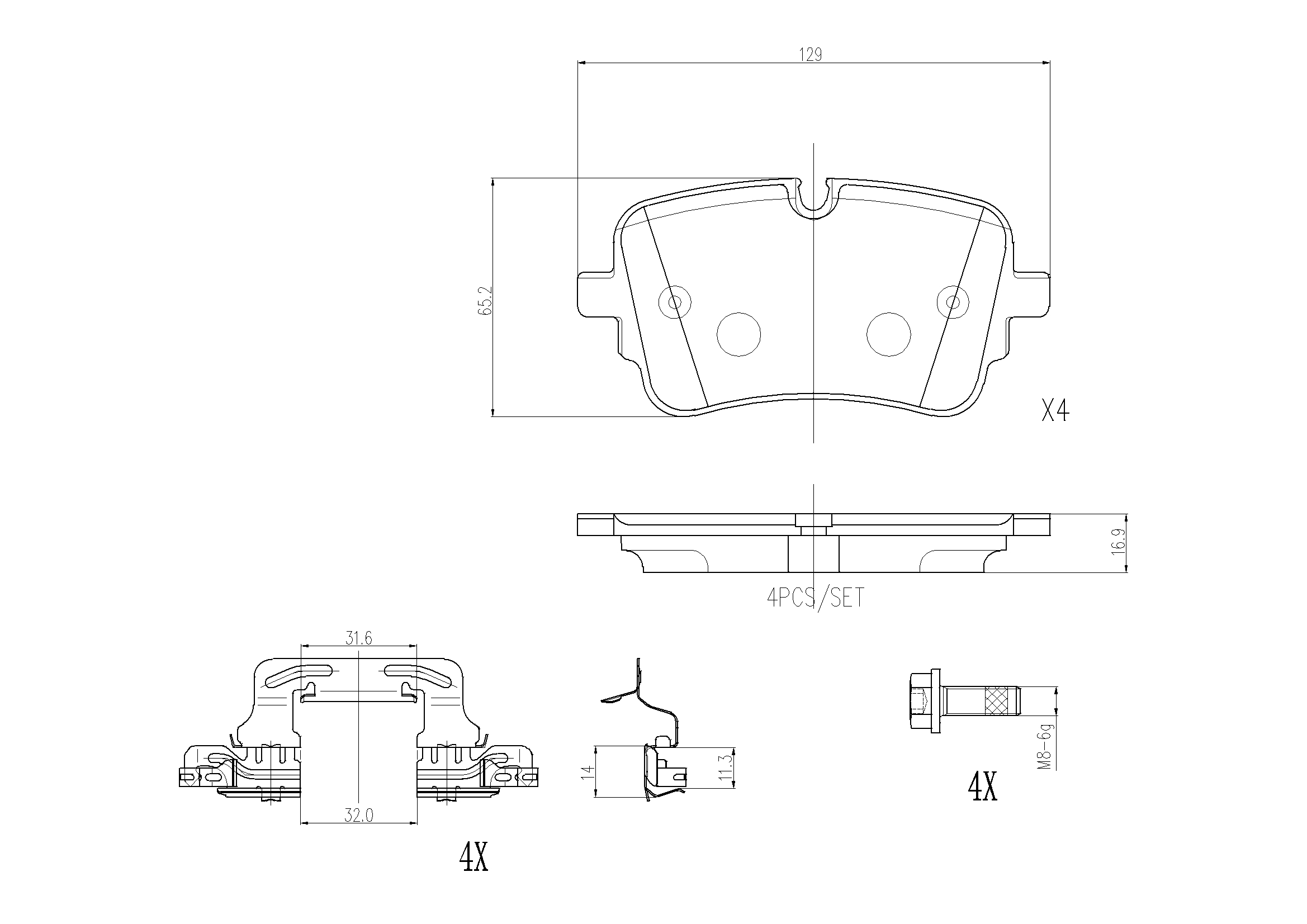 BREMBO Fékbetét, mind P85190_BREMBO