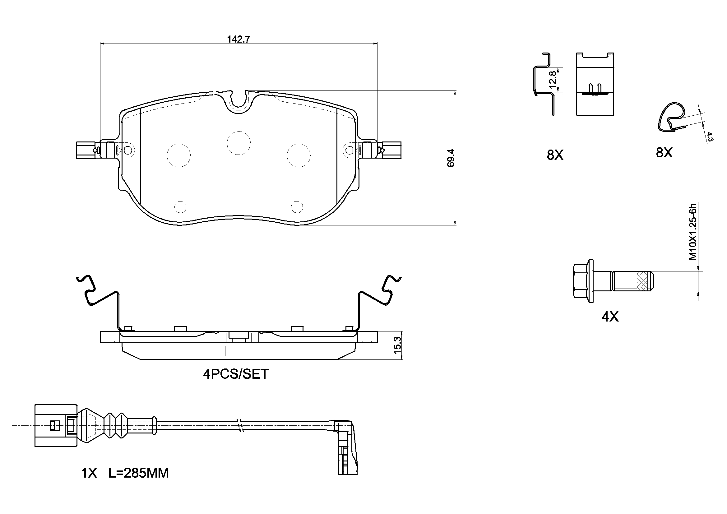 BREMBO Fékbetét, mind P85192_BREMBO