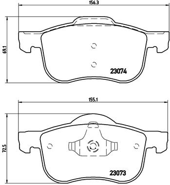 BREMBO Első fékbetét P86016_BREMBO