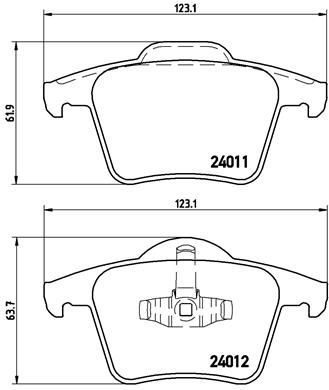 BREMBO Hátsó fékbetét P86019_BREMBO