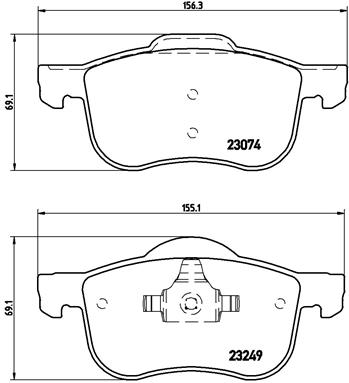 BREMBO Első fékbetét P86020_BREMBO