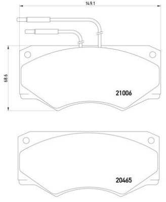 BREMBO Első fékbetét PA6002_BREMBO