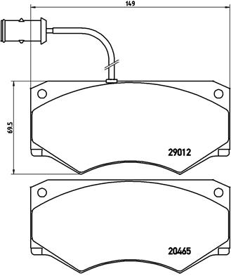 BREMBO Első fékbetét PA6013_BREMBO