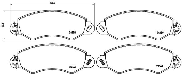 BREMBO Első fékbetét PB1002_BREMBO