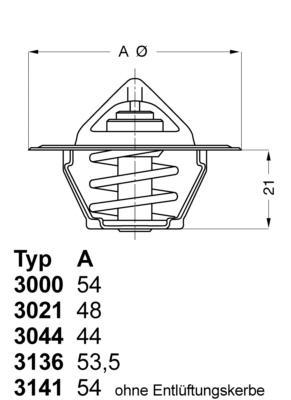 WAHLER Termosztát+O gyűrű 3021.92D50_WAHL