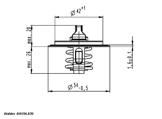 WAHLER Termosztát+O gyűrű 410396.82D_WAHL