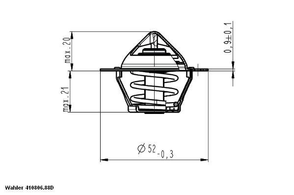 WAHLER Termosztát 410806.88D_WAHL