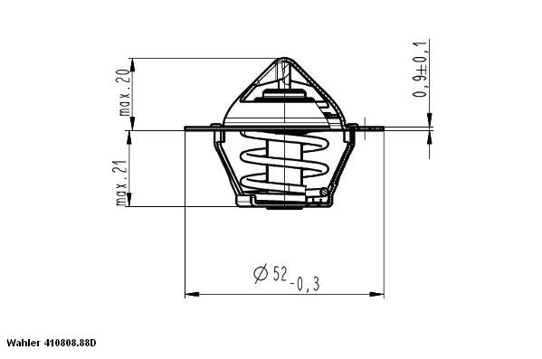 WAHLER Termosztát+O gyűrű 410808.88D_WAHL