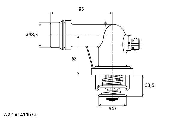 WAHLER Termosztát házzal 411573.105D_WAHL