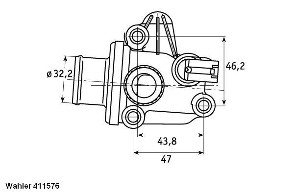 WAHLER Termosztát házzal 411576.87D_WAHL