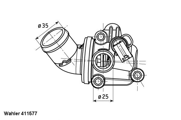 WAHLER Termosztát házzal 411577.80D_WAHL