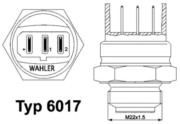 WAHLER Ventilátor kapcsoló 6017.85D_WAHL