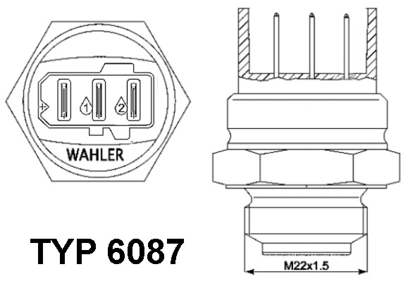 WAHLER Ventilátor kapcsoló 6087.87D_WAHL