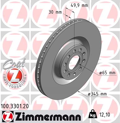 ZIMMERMANN Első féktárcsa 100.3301.20_ZIM