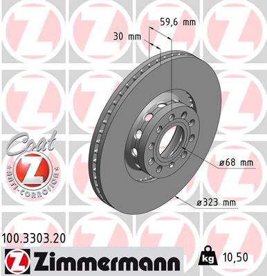 ZIMMERMANN Első féktárcsa 100.3303.20_ZIM