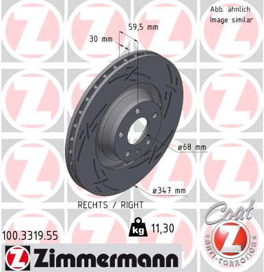 ZIMMERMANN Féktárcsa, mind 100.3319.55_ZIM