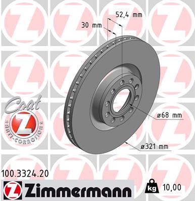 ZIMMERMANN Első féktárcsa 100.3324.20_ZIM