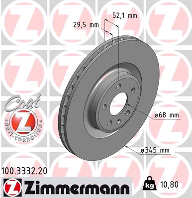 ZIMMERMANN Első féktárcsa 100.3332.20_ZIM