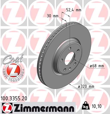 ZIMMERMANN Első féktárcsa 100.3355.20_ZIM