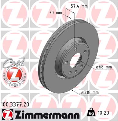 ZIMMERMANN Első féktárcsa 100.3377.20_ZIM